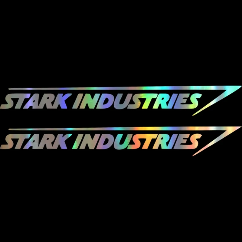 2 шт. автомобильные наклейки 20*2,5 см Stark Industries автомобильные полосы s виниловые наклейки Marvel Железный человек Мстители автомобиль Stying Jdm Racing