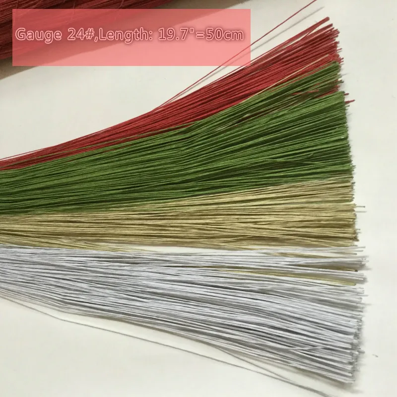 (2000pcs/Lot) 24# Gauge Floral Stem Wire 19.7