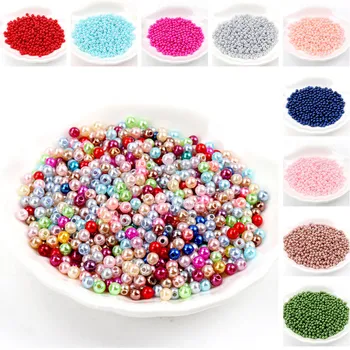 

28 color 50-500pcs 4/6/8/10mm Round Imitation ABS Pearl Beads For Craft Scrapbook Decoration DIY Sewing Craft Supplies