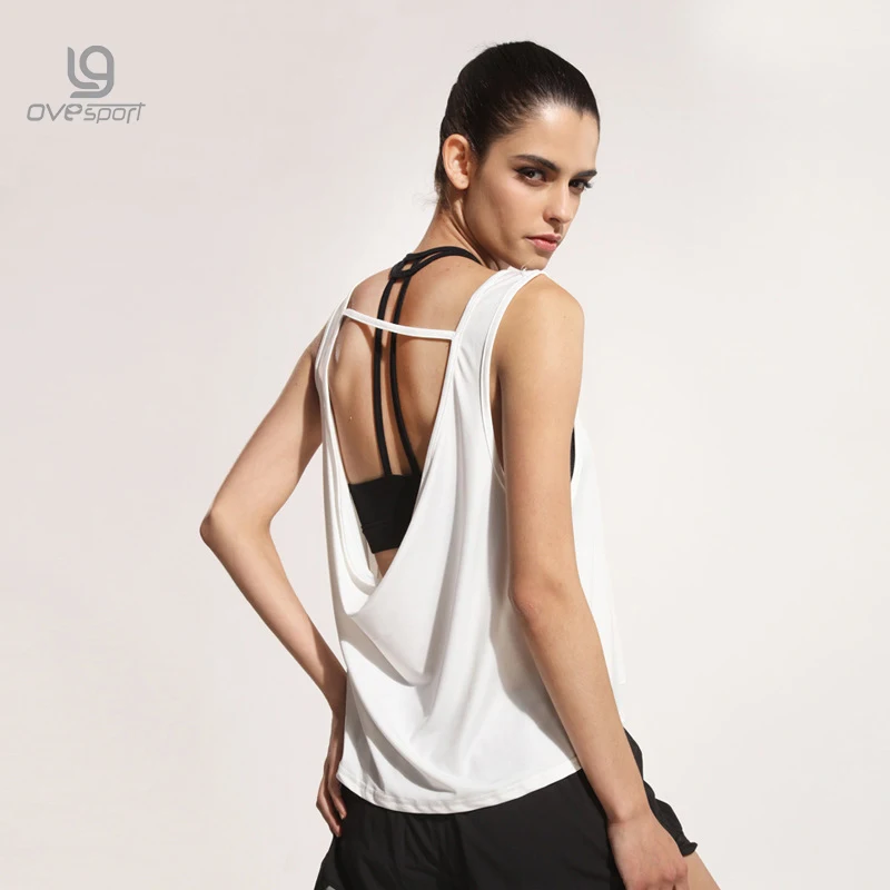 Buy Loose T shirt Women Sexy Hollow Back Cotton Tops
