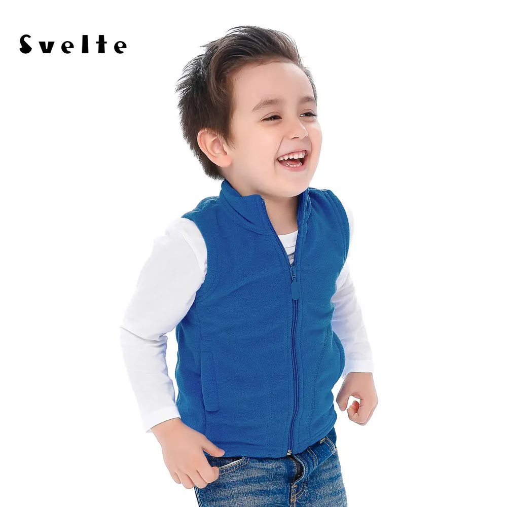 SVELTE Brand 16 color Spring for Children Boys Fur Fleece Vest kids
