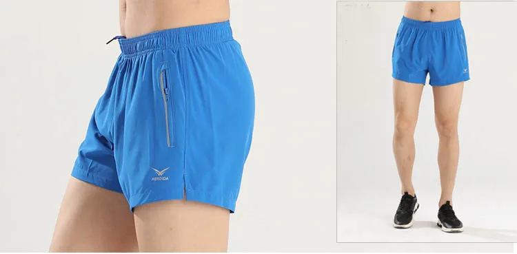 Мужские шорты для бега с молнией MarathonTraining шорты быстросохнущие дышащие однотонные Сексуальные Спортивные шорты черные синие шорты для мужчин