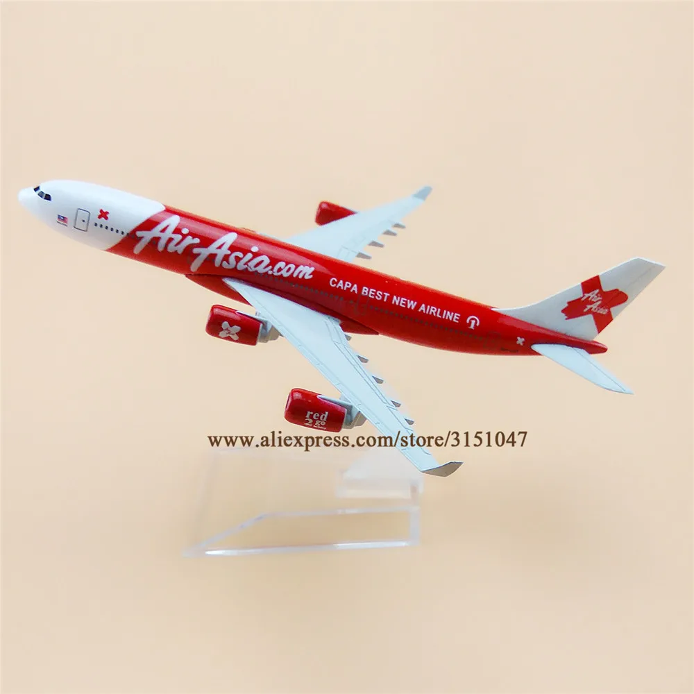 16cm Metal Air Asia CAPA BEST NEW AIRLINE Airbus 340 A340 Model Plane Aircraft Airways Airplane w Stand Kids Gift | Дом и сад