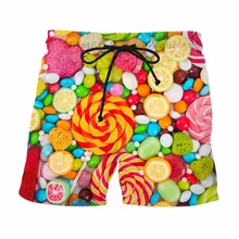 Милые повседневные шорты с леденцами Harajuku летние для серфинга шорты унисекс забавные уличные сетчатые дышащии эластичные для талии шорты Hombre