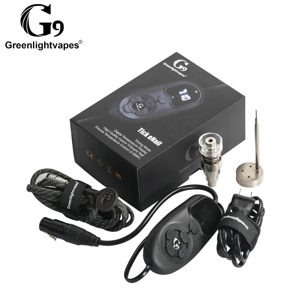 Greenlightvapes G9 Tick enail Henail Kit TC mod с кварцевым титановым стержнем портативный E Nail Dab для