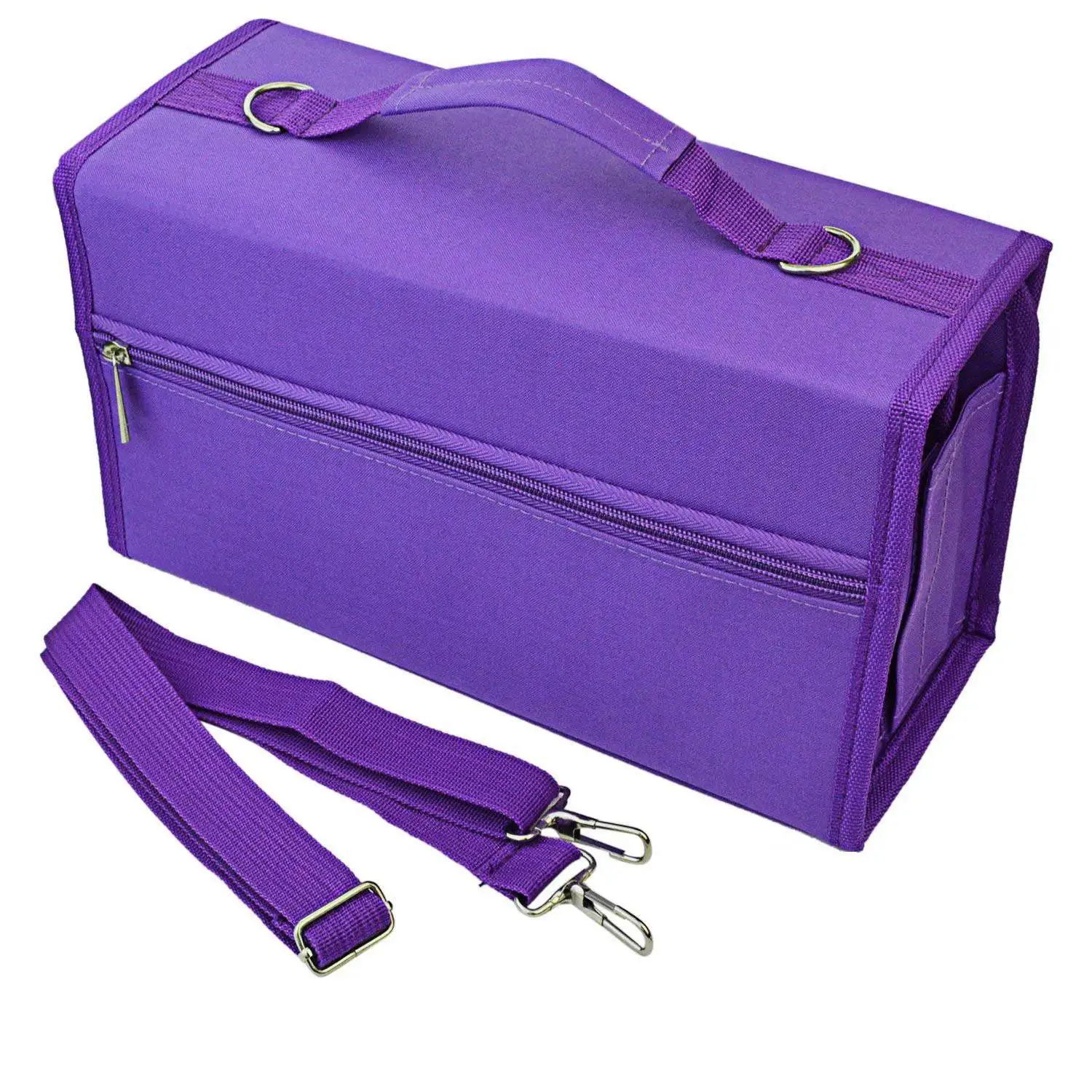 80 слотов большой емкости складной маркер ручка чехол художественные Маркеры Ручка для хранения сумка для переноски прочный эскиз инструменты Органайзер - Цвет: Purple