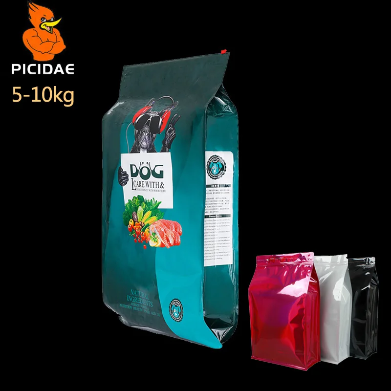 

5-10kg Dog Cat Pet Zipper Lock Stand Print Food Aluminized Packaging Bag Large Nut Powder Dried Meat Fish Bait Tea Rice Cereals