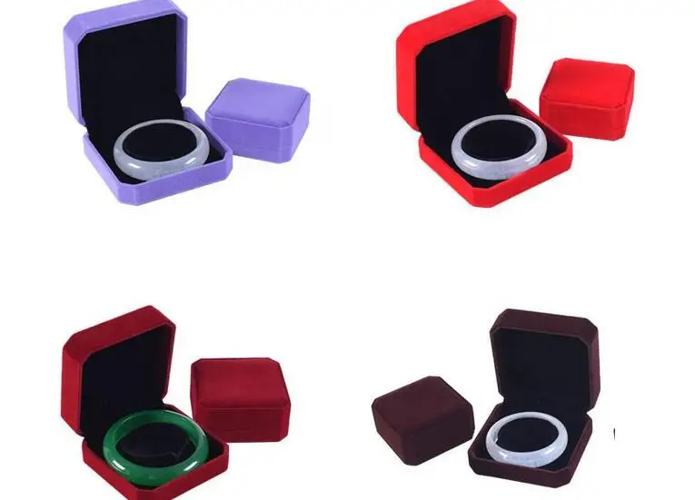 100pcs/lot Classic Velvet Bracelet Box 9x9x4cm Bangle Handchain Boxes