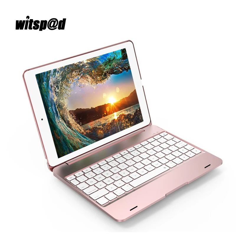 Witsp@d 5 in 1 Tablet Universal Wireless Bluetooth Keyboard for iPad Air 2 Tablet for pro 9.7 Case with Keyboard for iPad 2017