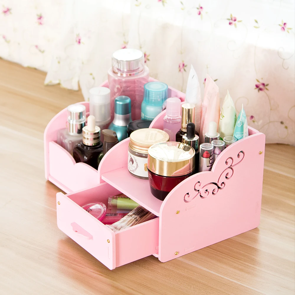 Hecare Pvc Make Up Box Europa Rosa Organizer Fur Kosmetik