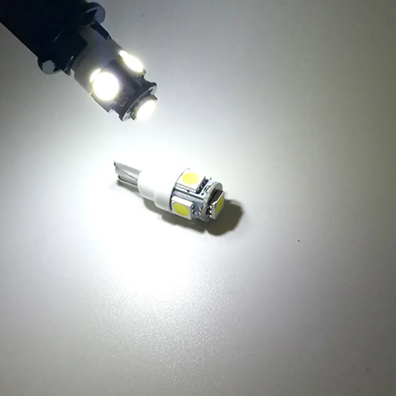2PCS Wholesale Auto Led Lights T10 5SMD 5050 Auto Led Lights T10 Led Car Lights 5smd  Xenon LED Side Light Wedge Bulb13