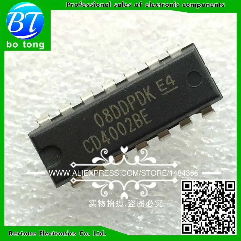

10PCS CD4002BE DIP14 CD4002 DIP new and original IC
