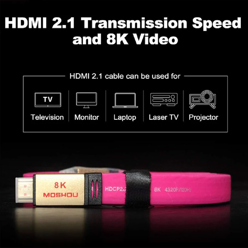 HDMI кабели UHD HDR 48Gbs 4 k@ 60HZ 8 k@ 120Hz аудио и видео кабели MOSHOU HDMI 2,1 шнур