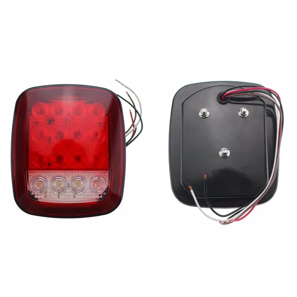 

A Pair Tail Light 12V Waterproof Car Trailer 16LED Truck Tail Light Super Bright LED Marker Turn Light Tail Back-up Light Lamp