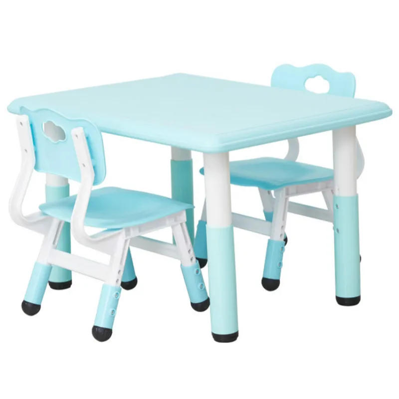 

Children's table and chair set baby learning table game toy table home kindergarten table plastic rectangle