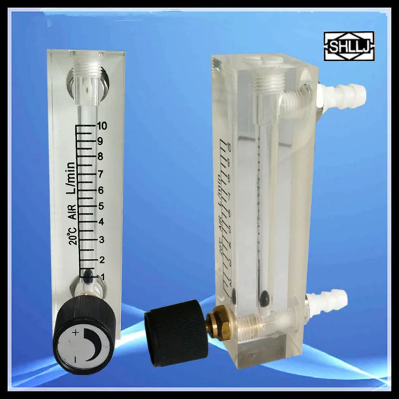 2 Pc Universal Oxygen Air Gas Flowmeter für Sauerstoff verstellbar 1-10LPM 