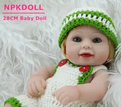 NPKDOLL 28 см полный силиконовые ассимиляции куклы Реалистичного Reborn Bebe для девочек куклы Boneca для детей купаться игрушки подарки на день