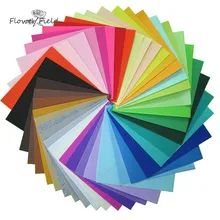 1 шт. 50 см X 40 см Нетканая фетровая ткань 1 мм войлок для вышивки толщиной 17 цветов Домашнее шитье украшение для шитья кукол ремесло