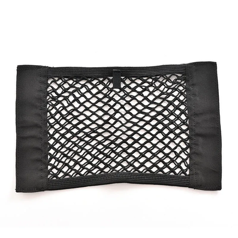 

1 Piece Car Back Rear Trunk Seat Elastic String Flexible Double Net Mesh Storage Bag Baggage Universal Pocket Cage Easy Install