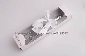 

500pcs Heart Simple Style Stainless steel Cute Eggbeater Egg Beater Metal Wedding Party Favors Gift Black White Box