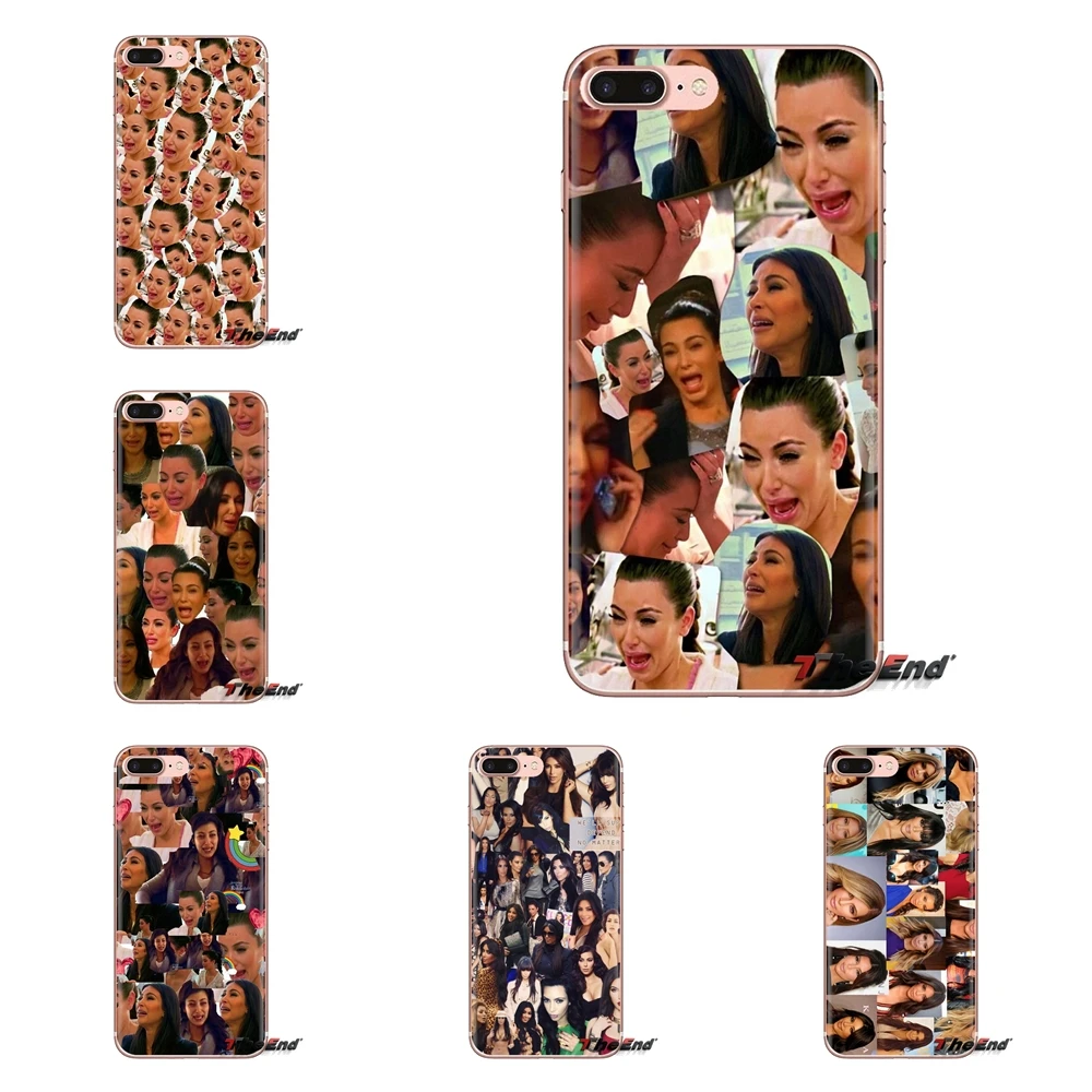 Kim Kardashian Crying Collage Transparent Soft Shell Covers For Samsung Galaxy A3 A5 A7 A9 A8 Star A6 Plus 2018 2015 2016 2017 |