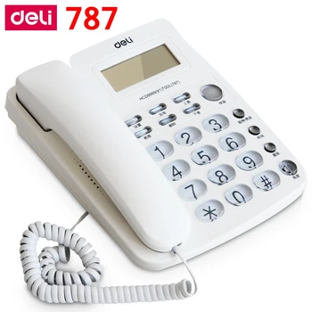 

[ReadStar]Deli 787 seat type telephone corded phones home office telephone machine caller ID display records date time display