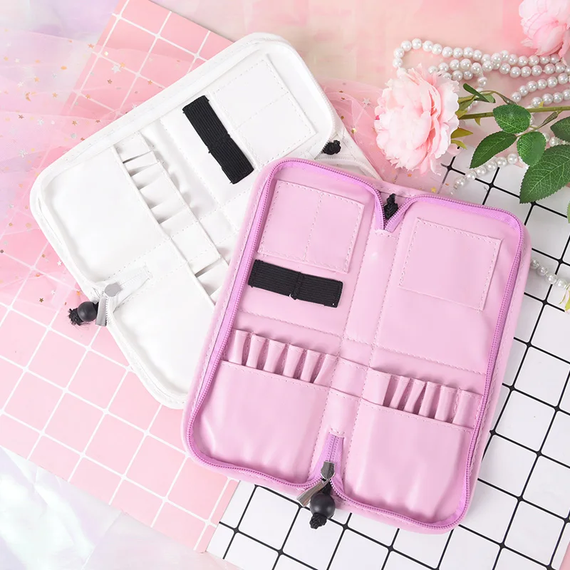 

1pcs Makeup Manicure Mermaid Fish Scale Nail Brush Holder Storage Case Bag Nail Art Tool Accessory Cosmetic Pen Organizer