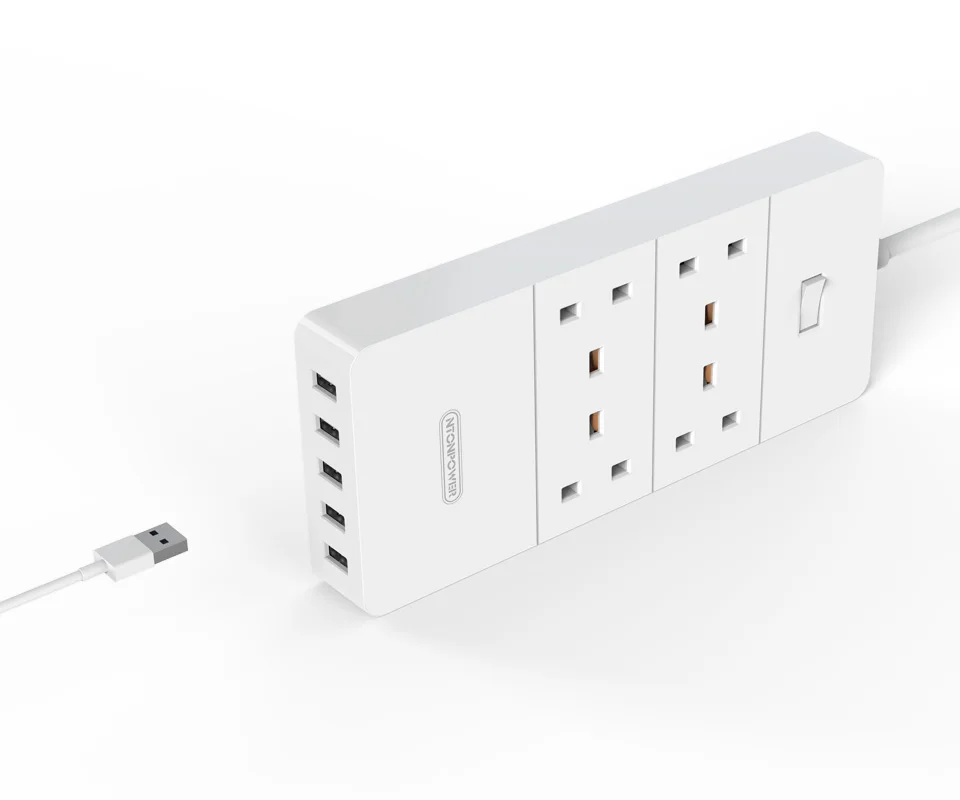 NTON power HPC USB power Strip UK Plug 4 AC Разъем питания 5 портов USB зарядное устройство Защита от перенапряжения 1,5 м удлинитель провод шнур питания