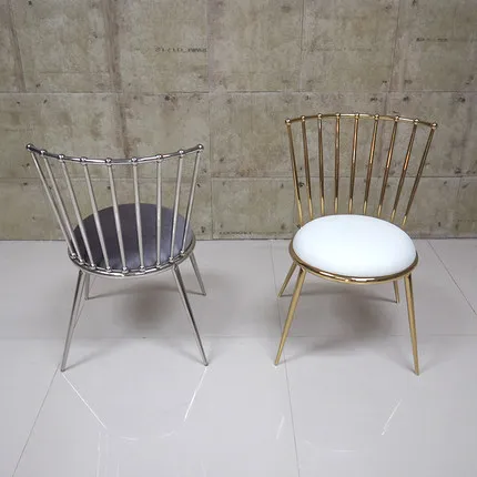Нержавеющий стальной обеденный стул(кабинетный) простой современный стул