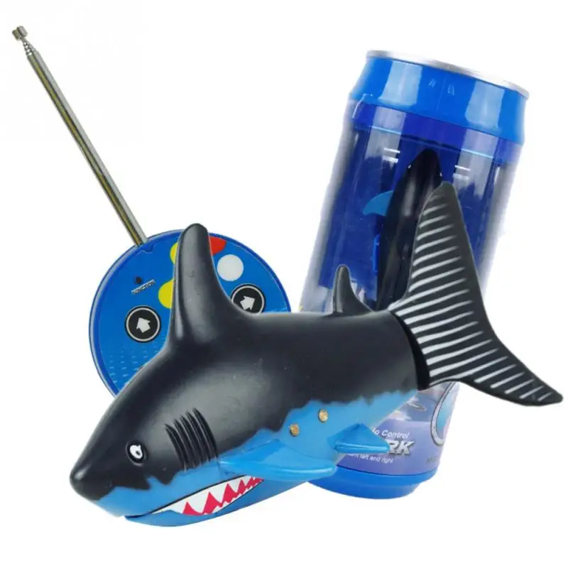 Drink Can Radio Remote control air shark RC Super mini Shark fish Boat