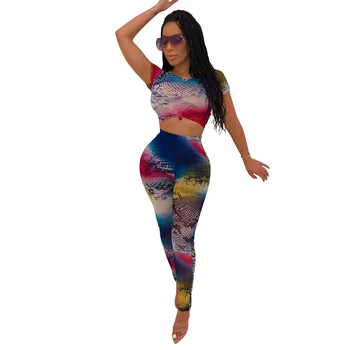 

Spring Summer Women Two Piece Set Top and Pants Plus Size Outfits Tracksuit Sweatsuit Outfit Snake Print Sexy Sets