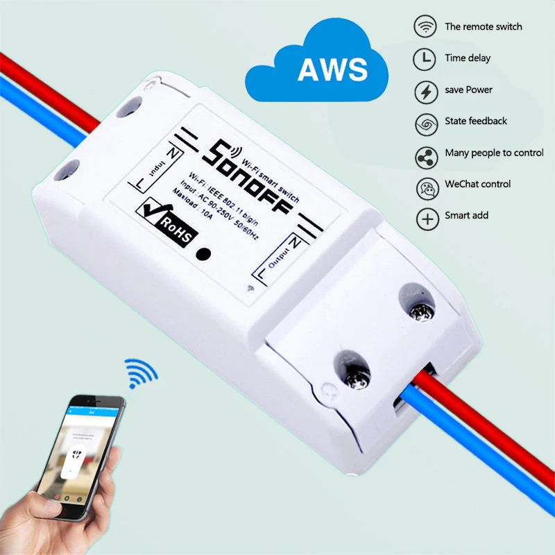 

Sonoff Wireless Wifi Switch Smart Home Automation Module Timer Diy Remote Controller Via iOS Android Alexa Promotion