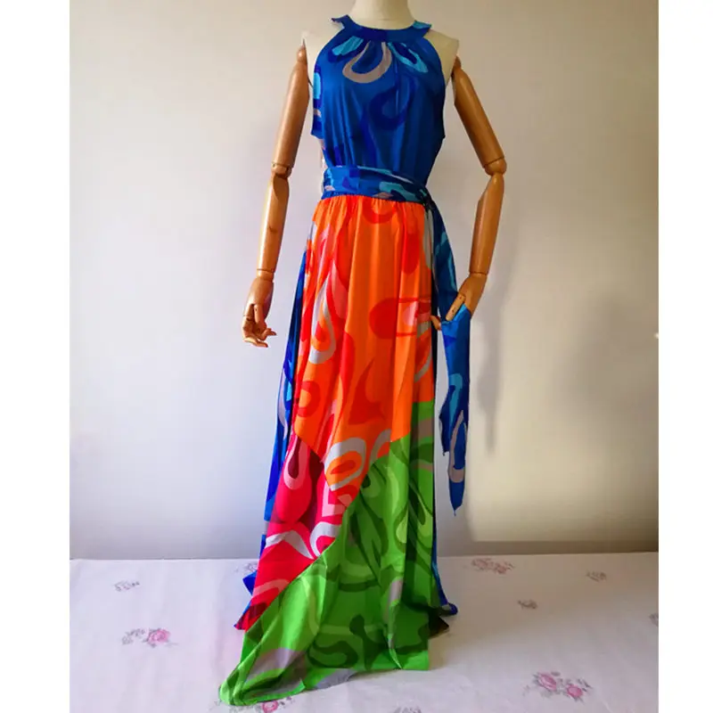 

2019 Summer Vestido Women Sexy Dress Sleeveless Print Bohemian Elegant Long Dress Plus Size Loose Female Casual Maxi Beach Dress