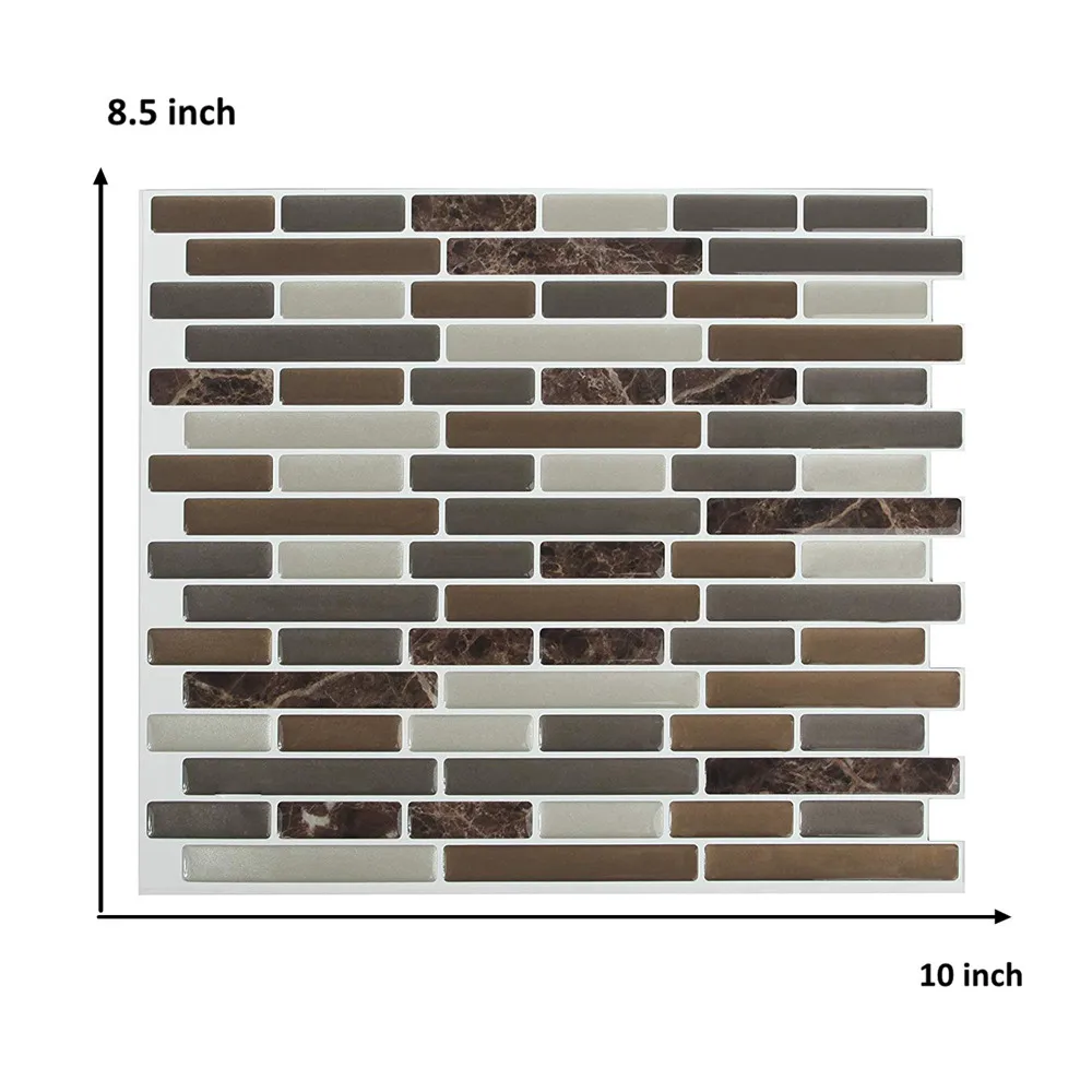 Self Adhesive Vinyl Wallpaper 3D Peel and stick Wall Brick Tile for bathroom and kitchen backsplash- 1 Sheet - Цвет: 24088