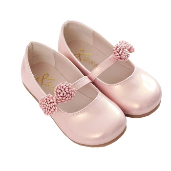 

Pink Children Flowers Girls Kids Leather Princess Shoes For Teens Teenagers Girls Baby Party Wedding Dance Single Shoes Spring 2