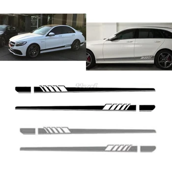 

Car Sticker Racing Stripe Body Side Skirt For Benz C Class W205 AMG Edition 507 June DropShip