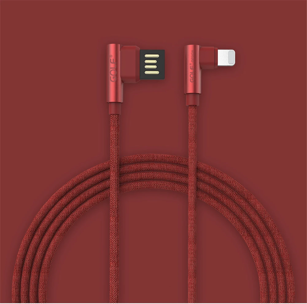 

GOLF Right Angle Double Sided USB Fast Charging Data Sync Charger
