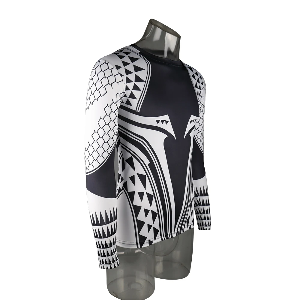2018 New Arrival Costume Movie Aquaman T-shirt Cosplay DC Marvel Superhero Tee Polyester Top Sport Prop Halloween Man Boy Adult (7)