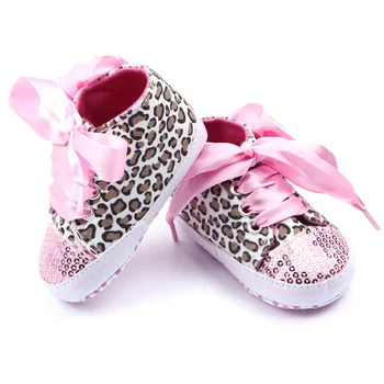 

Toddler Baby Girls Shoes Floral Leopard Sequin Infant Soft Sole First Walker Cotton Shoes Y13