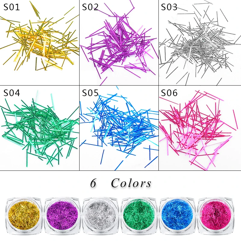 Mtssii 1 коробка 6 цветов модные Блестки для нейл Арта(искусство украшения ногтей) ромб красочный лазер бар хлопья Блестки блестка маникюр Дизайн ногтей украшения