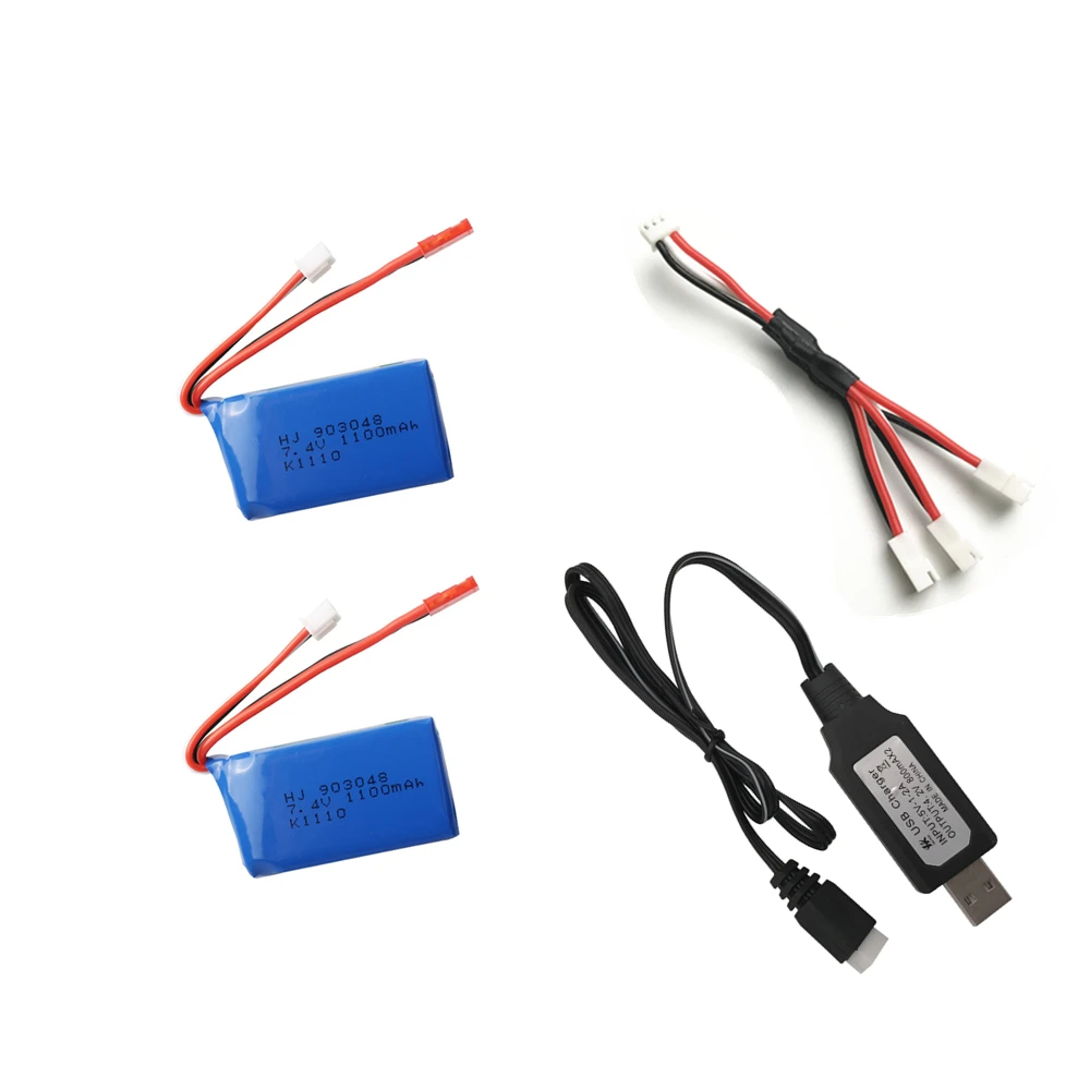 Литий Полимерный Аккумулятор 7 4 в 1100 мАч 25C + зарядное устройство для WLtoys A949 A959 A969