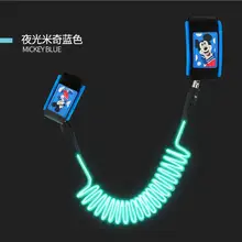 Светящийся поводок для запястья disney детское безопасное обучение ходьбе анти-потерянный Регулируемый Поводок Веревка напоминание манжета для малышей Walk DSH04