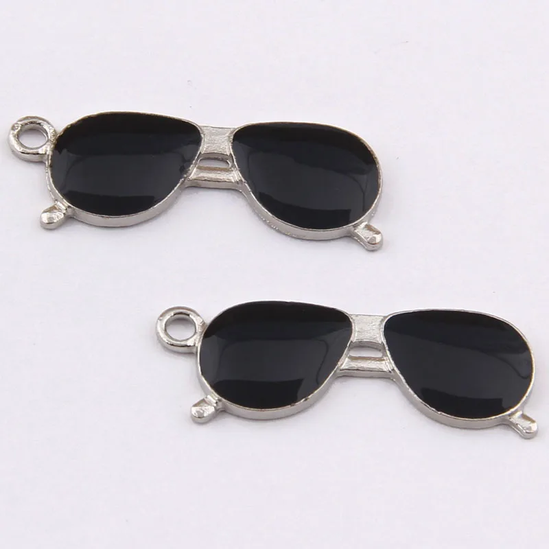 XGSPZY 100pcs New Fashion Glass Glasses Pendant Sunglasses Charms
