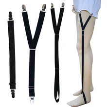 LNRRABC Мужские взрослые Нескользящие морщинки эластичные подвязки многоформ регулируемые Популярные подтяжки