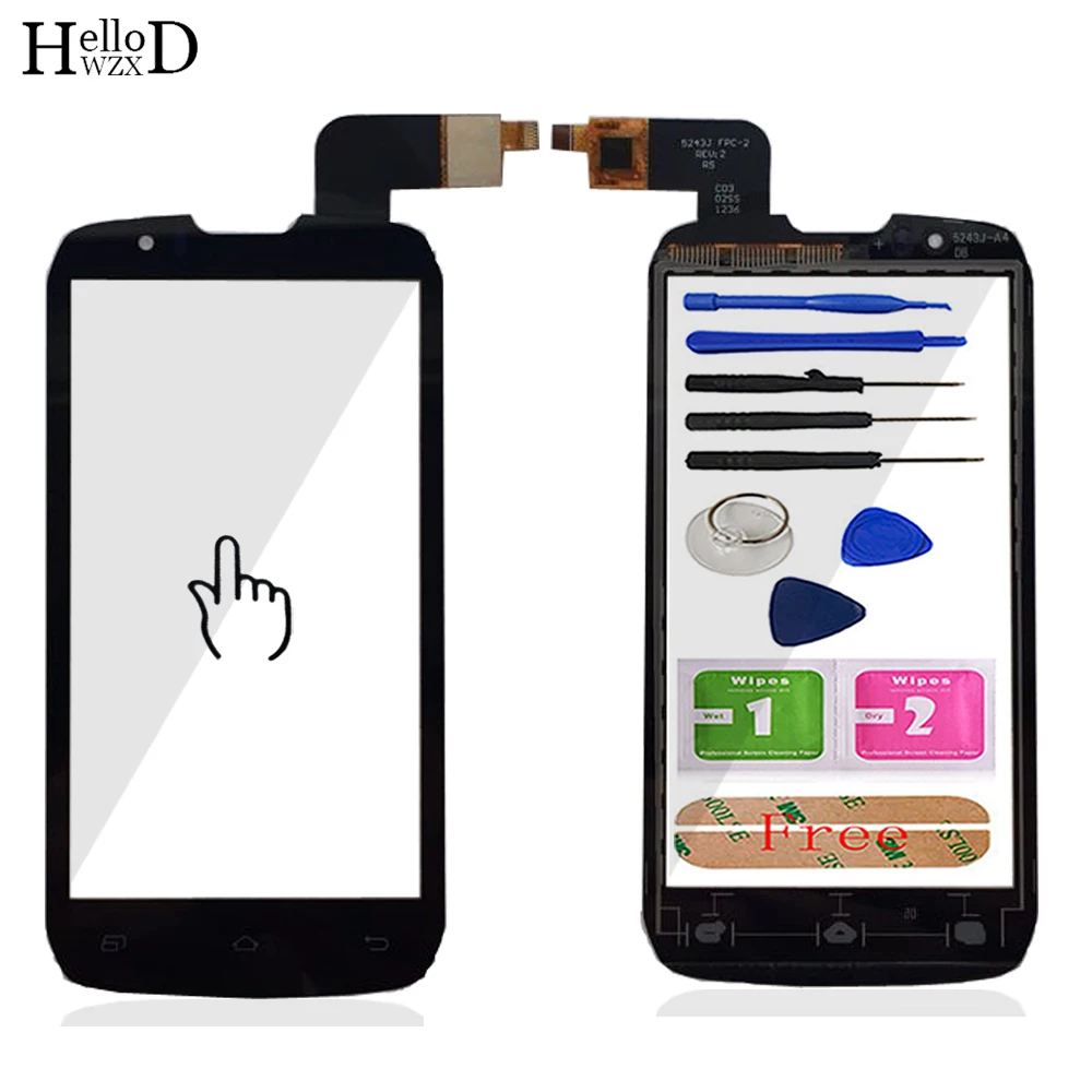 

Moible Phone Touch Screen For Highscreen Boost DNS S4502 S4502M Touch Digitizer Panel Front Glass Repair Sensor Tools + Adhesive