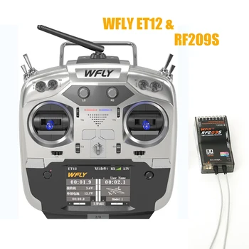 

WFLY ET12 2.4GHz Remote Controller 12CH Radio Transmitter with RF209S Receiver For RC Drone Car Boat Helicopter Airplanes