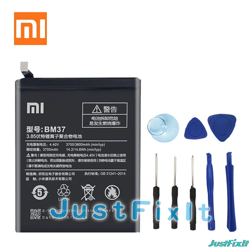 Новый BM37 Xiao mi для Xiaomi 5S Plus международная версия батареи мобильного телефона 3800