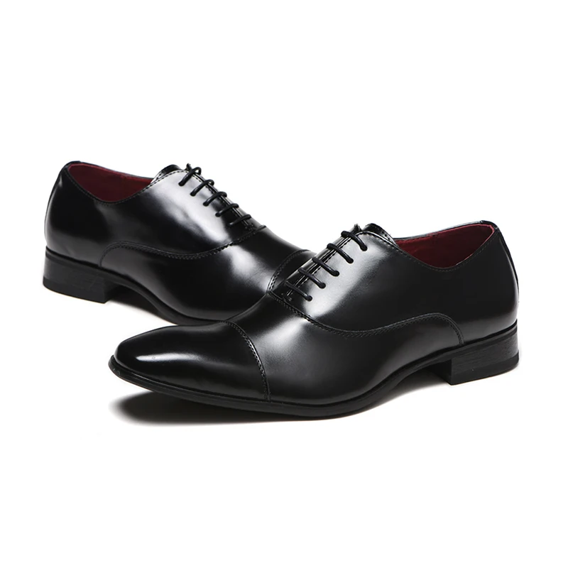 Merkmak Men Shoes 2019 New Arrival Dress Shoes High Quality Business Leather Lace-up Footwear Formal Shoes for Wedding Party Merkmak Men Shoes 2019 New Arrival Dress Shoes High Quality Business Leather Lace-up Footwear Formal Shoes for Wedding Party