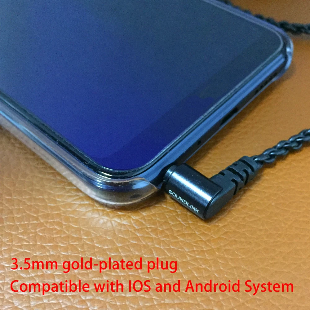 In-ear Monitor Cable Braided Replacement Earphone Cable Wire IEM Cable 0.78 mm 2 Pin Prong Connector 3