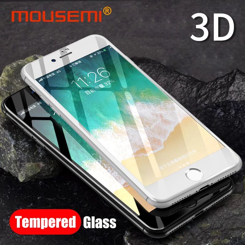 

CAPAME Screen Protector For iPhone 8 Glass 2.5D 9H Cover Tempered Anti-Knock Premium Hard Film /For iPhone 8 Plus On Glass Film